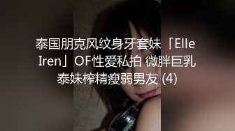 泰国朋克风纹身牙套妹「Elle Iren」OF性爱私拍 微胖巨乳泰妹榨精瘦弱男友 (4)